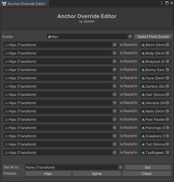 WTF - Anchor Override Editor