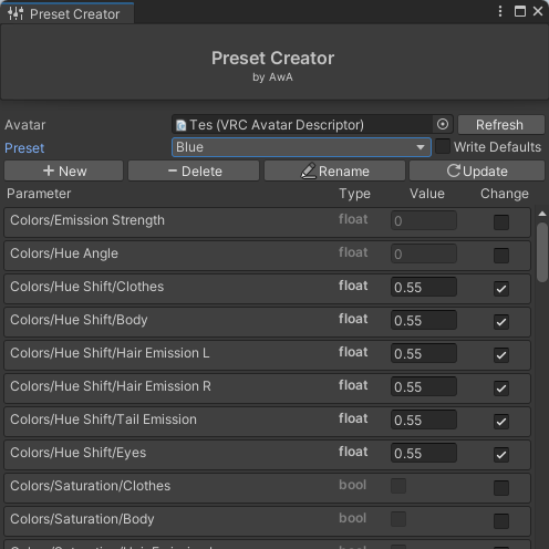 Preset Creator